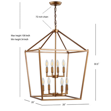 Pagoda Lantern Metal LED Pendant